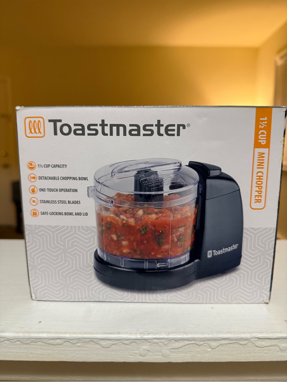 Toastmaster 1.5 Cup Mini Chopper in Black and Clear